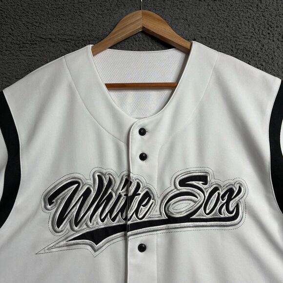 Vintage True Fan Chicago White Sox MLB Genuine Stitched Baseball Jersey Men’s XL - Picture 9 of 14